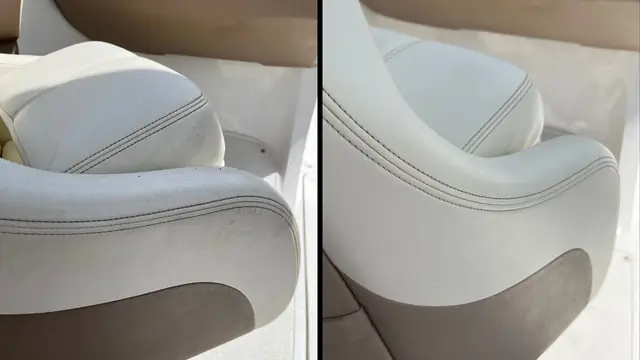 Captain’s chair: deep clean, before and after