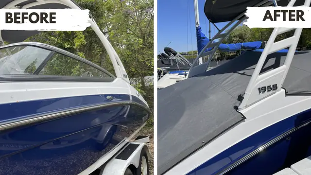 Wake boat: full detail, before and after