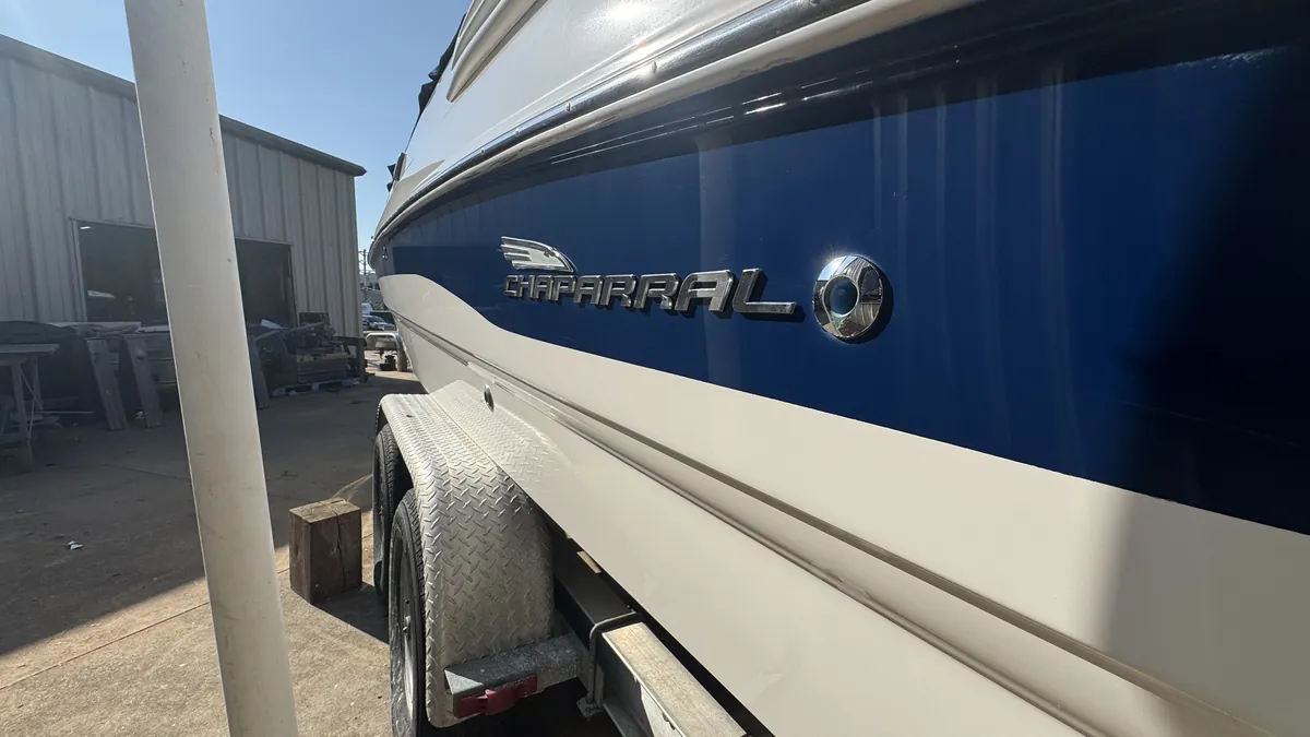 Chaparral restoration: finished deep-blue hull