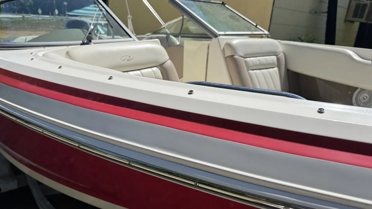 Gunwale and seats, cleaned and dressed